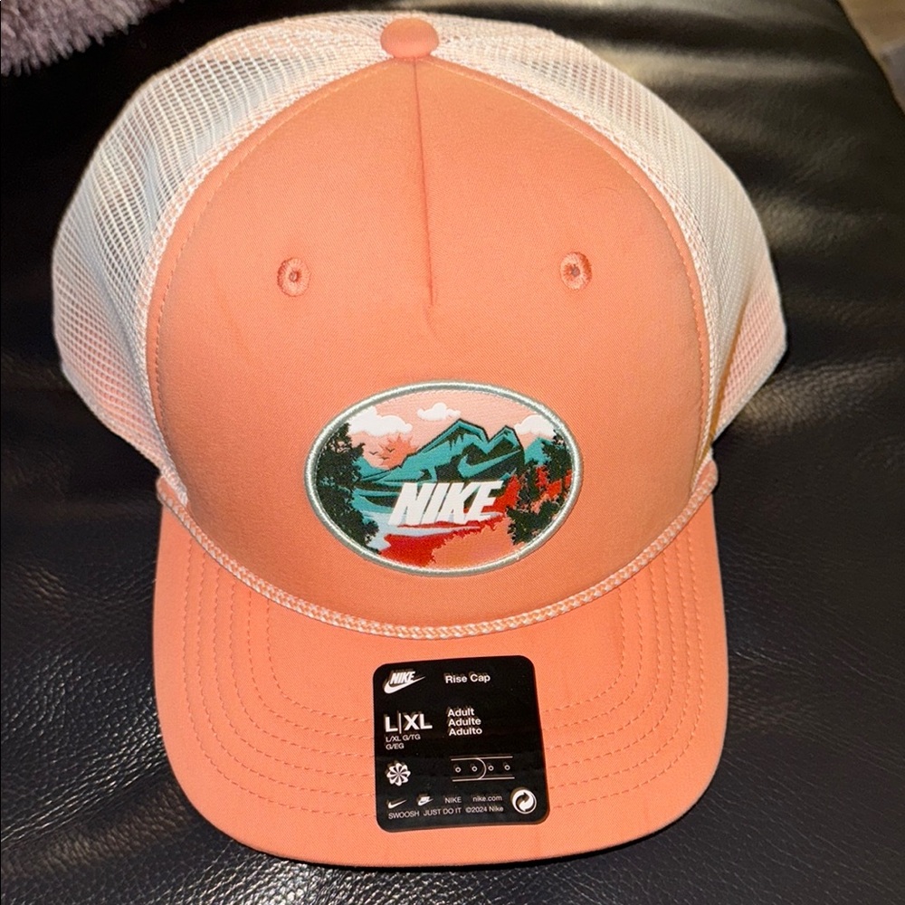 Nike Peach and White Trucker Hat